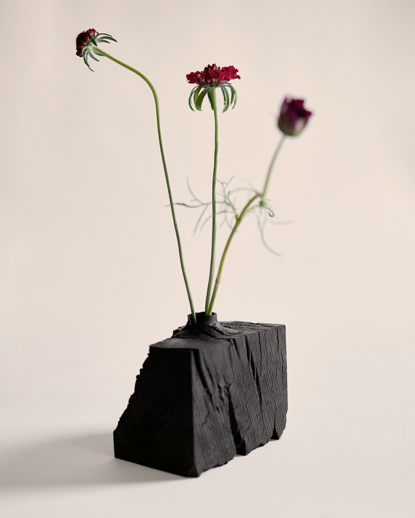 Hand-Carved Wood Vase