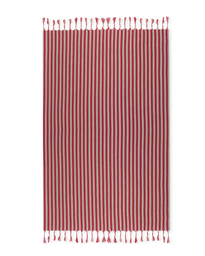 Red Stripe Bath Towel