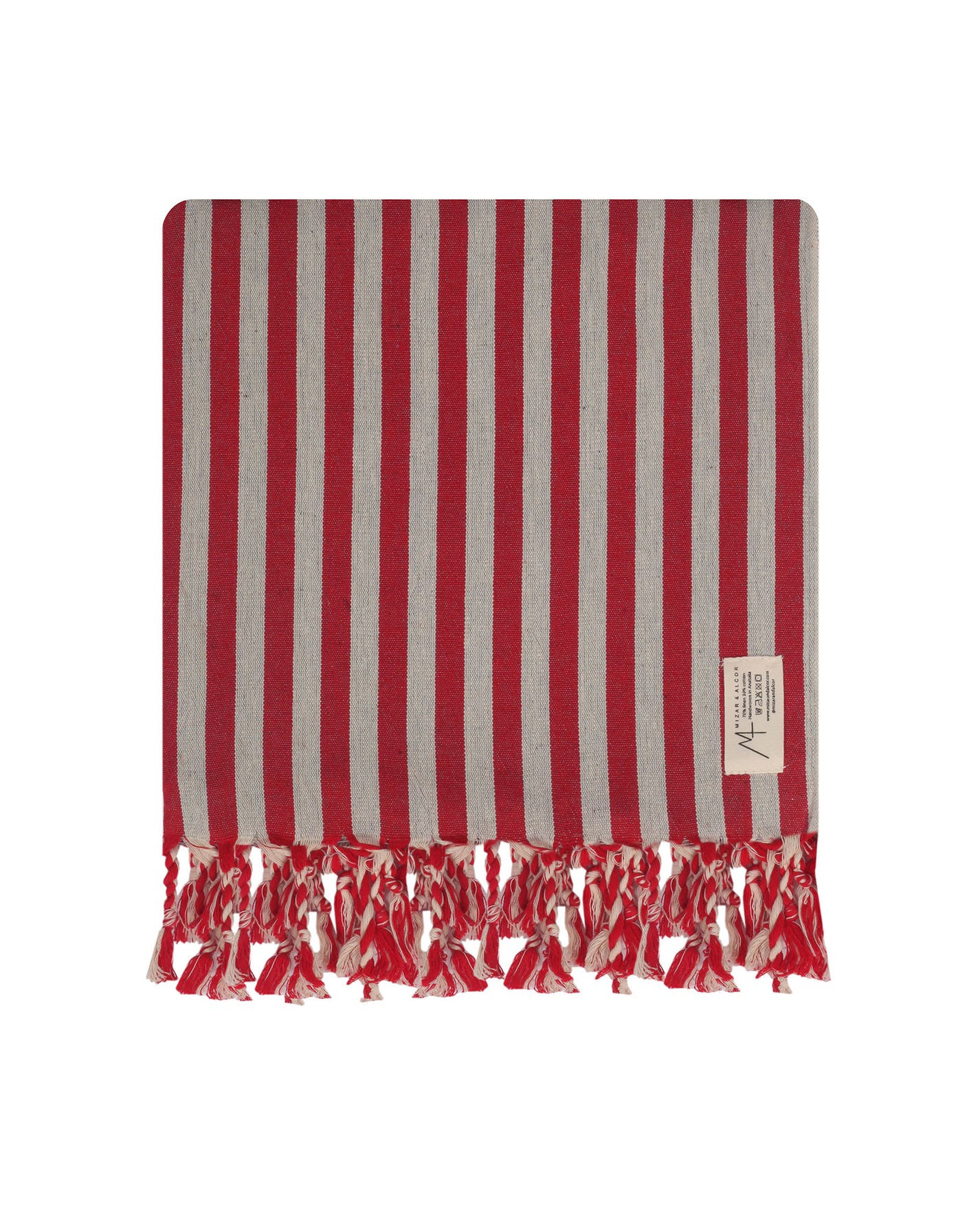 Red Stripe Bath Towel