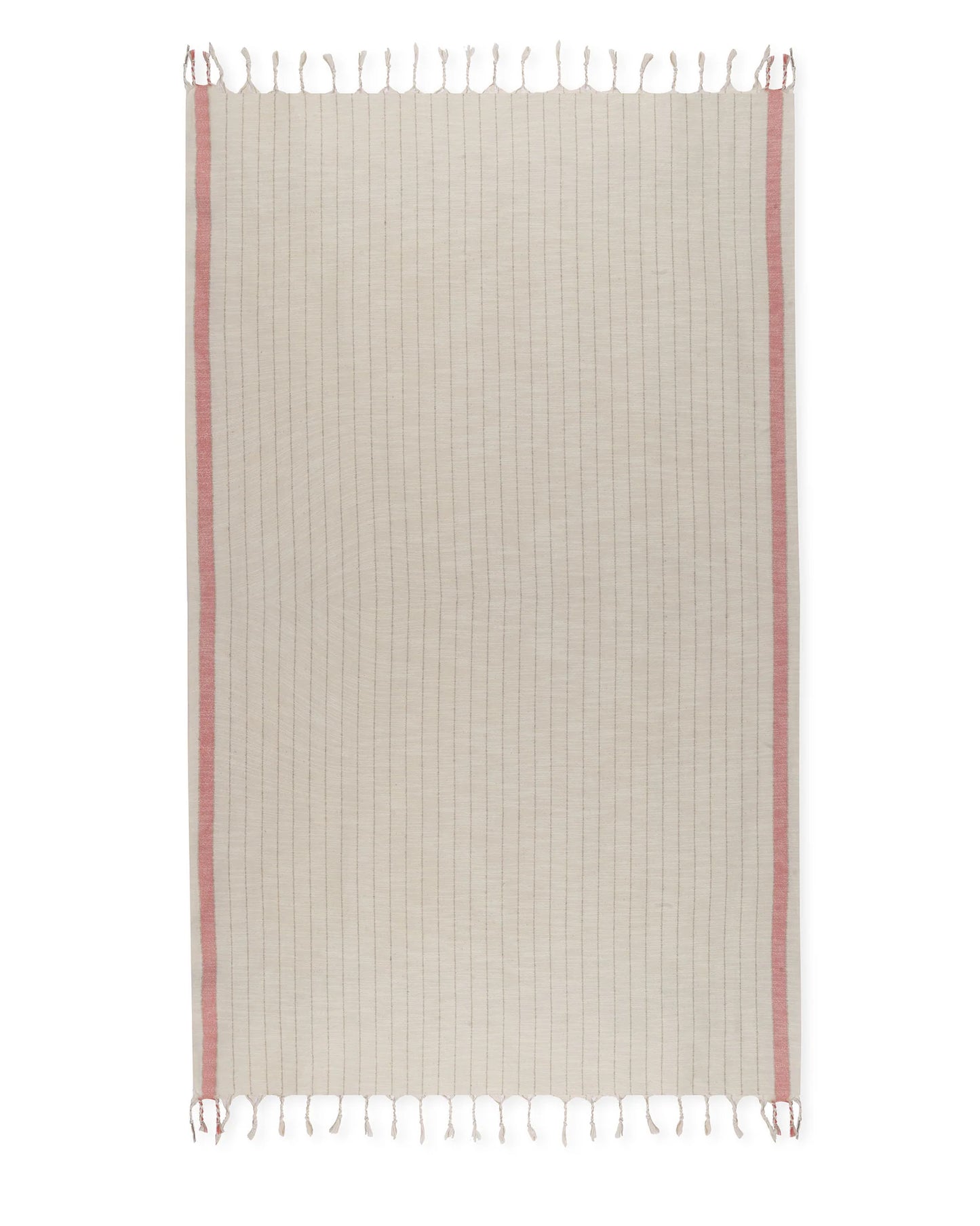 Red Pin Stripe Bath Towel