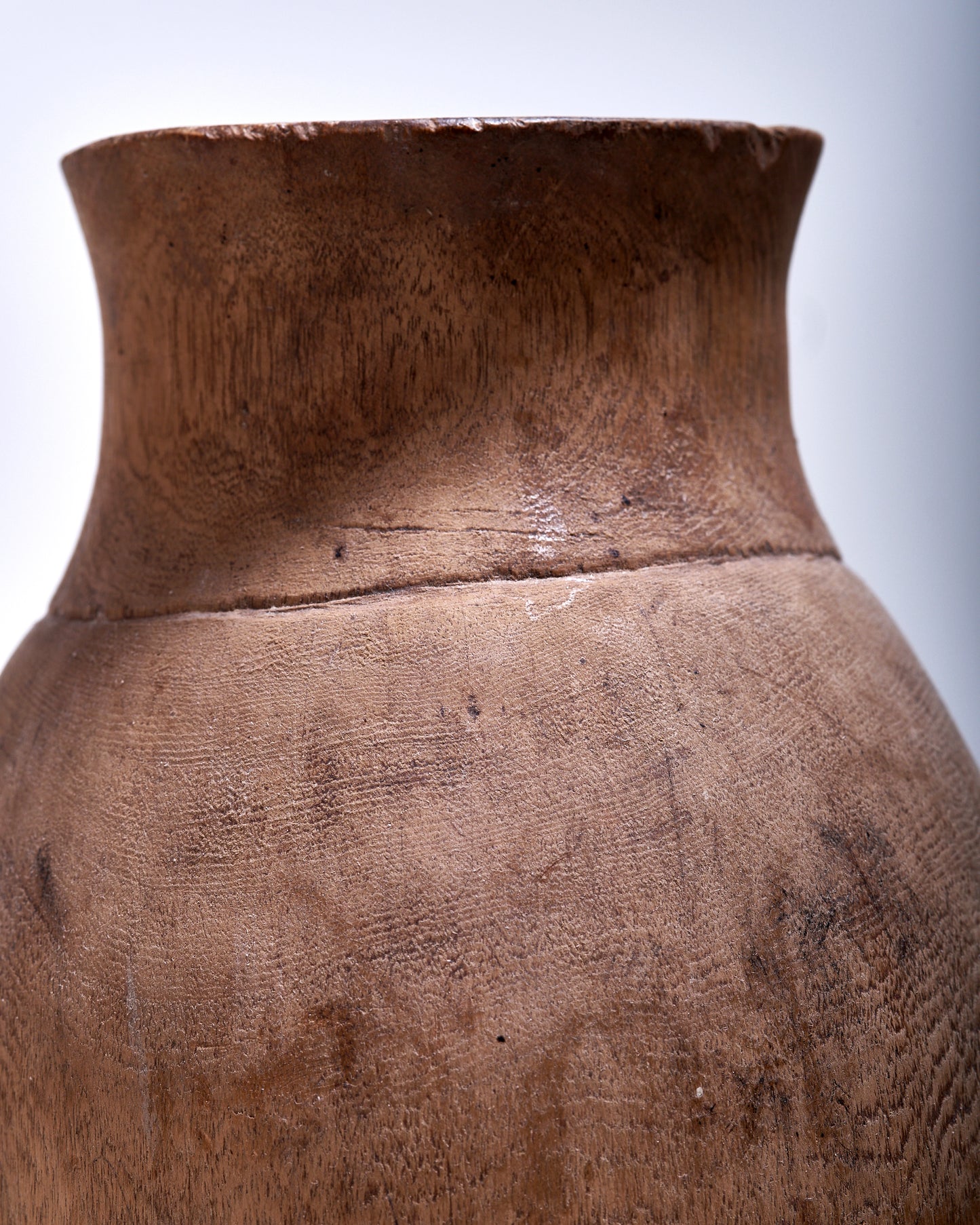 Wooden Vintage African Milk Jar