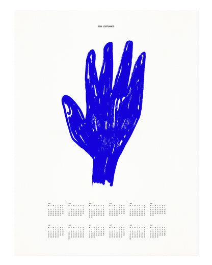 Blue Hand. The 2026 Poster Calendar